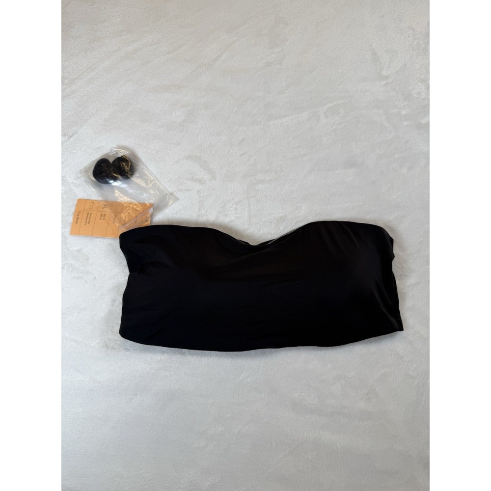 True & Co True Body Convertible Bandeau Bra XL Black Strapless NWT $58